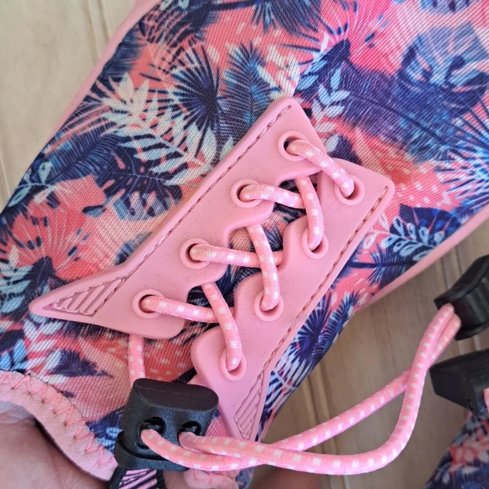 Kids Water Shoes Crova Tropical Palm Print Barefoot Quick-Dry Non Slip